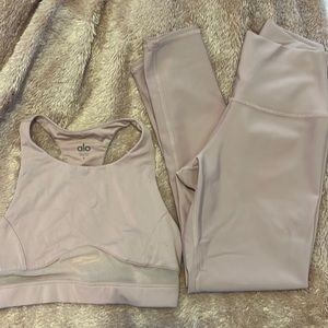 Alo Yoga dusty rose Yoga Set